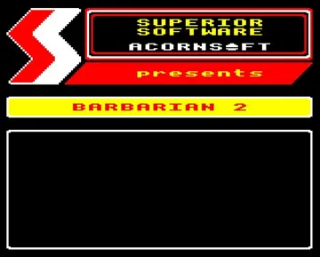 Barbarian II (1988-89)(Palace Software-Superior Software) screen shot title